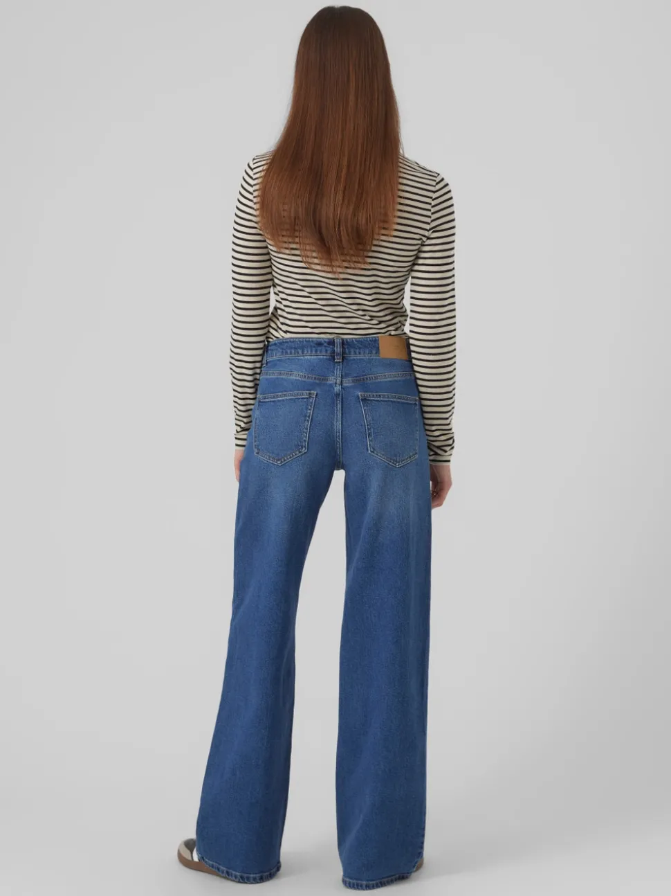 VMFAITH Låg Midja Vid Passform Jeans