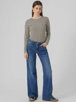 VMFAITH Låg Midja Vid Passform Jeans