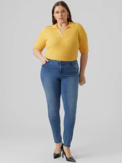 VMFANYA Medelhög Midja Slim Fit Jeans
