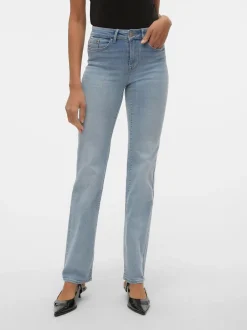 VMFLASH Medelhög Midja Rak Passform Jeans