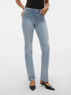 VMFLASH Medelhög Midja Rak Passform Jeans