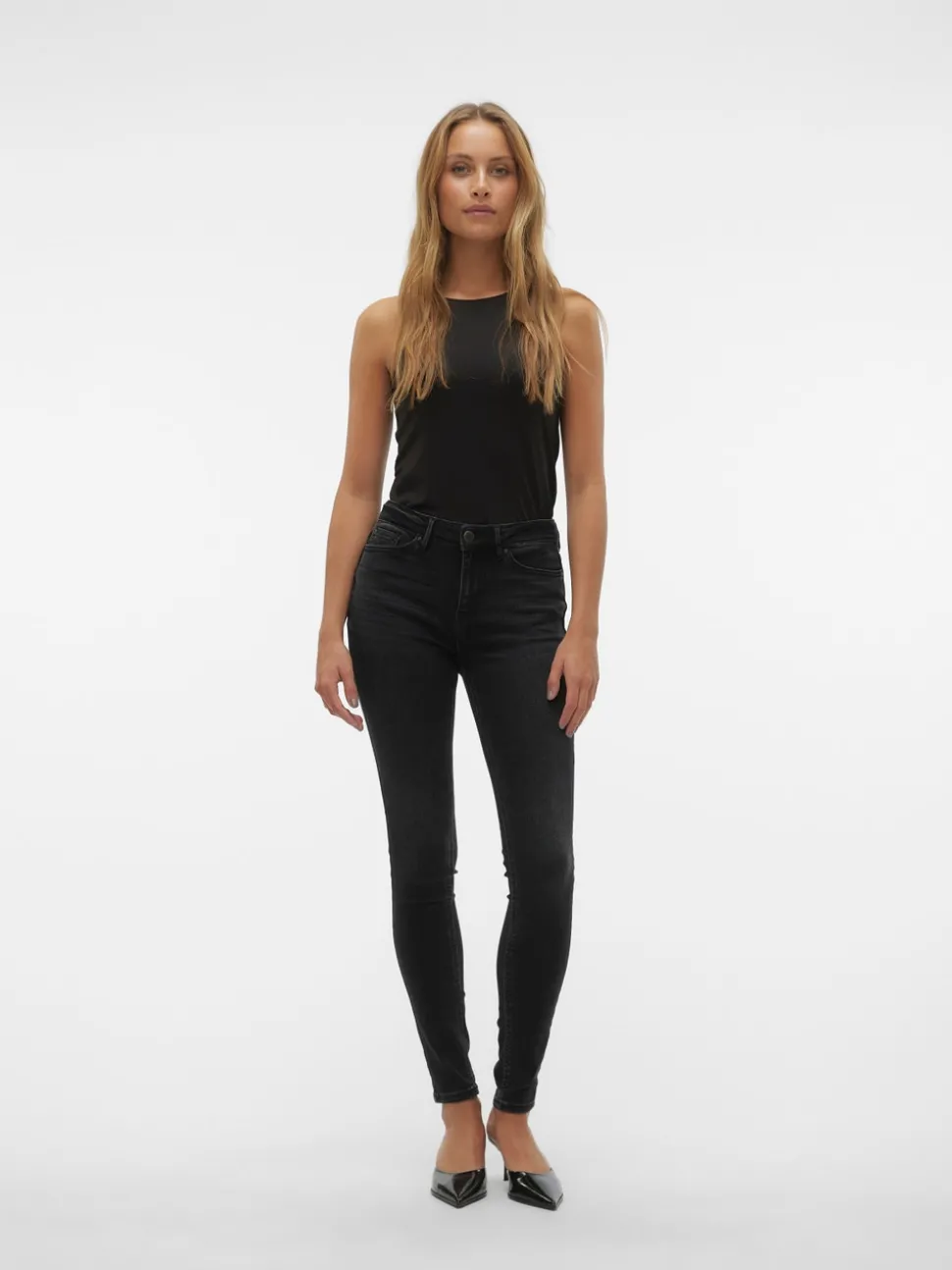 VMFLASH Medelhög Midja Skinny Fit Jeans