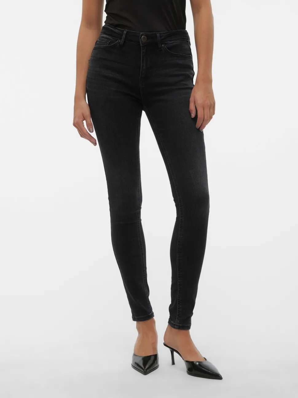 VMFLASH Medelhög Midja Skinny Fit Jeans