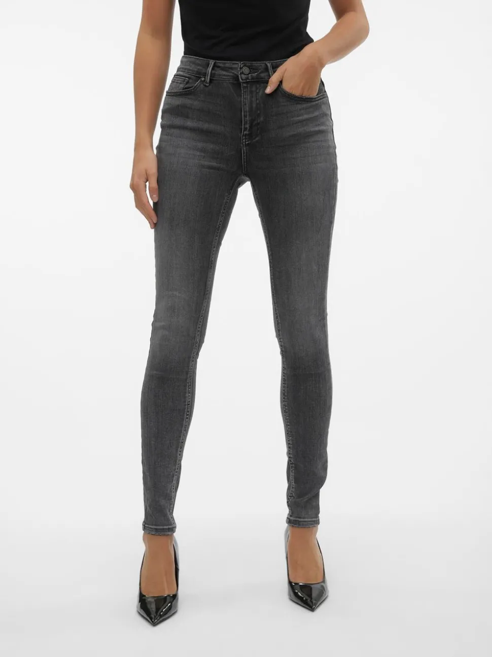 VMFLASH Medelhög Midja Skinny Fit Jeans