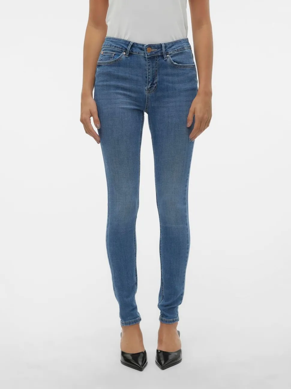 VMFLASH Medelhög Midja Skinny Fit Jeans