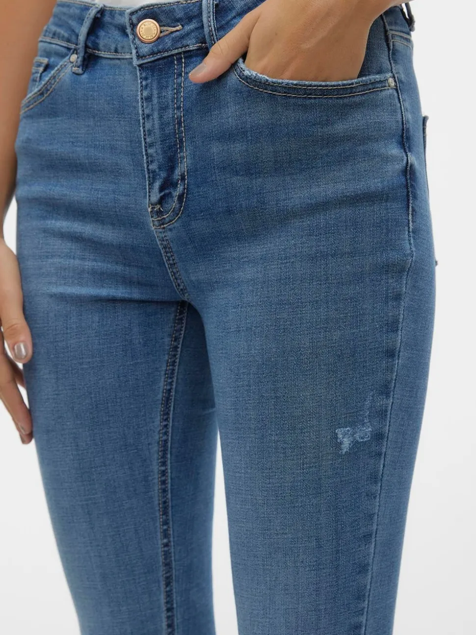 VMFLASH Medelhög Midja Skinny Fit Jeans