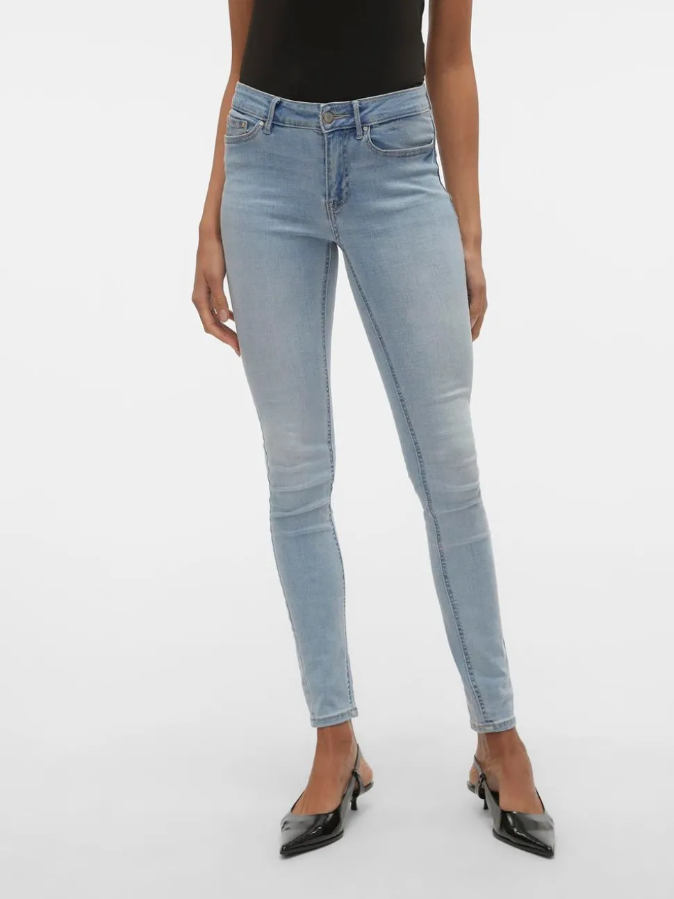 VMFLASH Medelhög Midja Skinny Fit Jeans