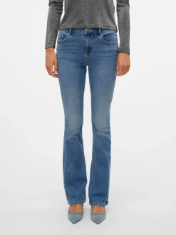 VMFLASH Medelhög Midja Utsvängd Passform Jeans