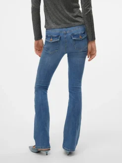 VMFLASH Medelhög Midja Utsvängd Passform Jeans