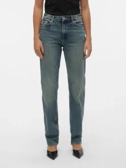 VMHAILEY Hög Midja Rak Passform Jeans