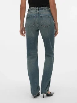 VMHAILEY Hög Midja Rak Passform Jeans