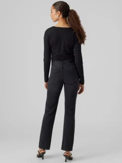 VMHAILEY Hög Midja Rak Passform Jeans