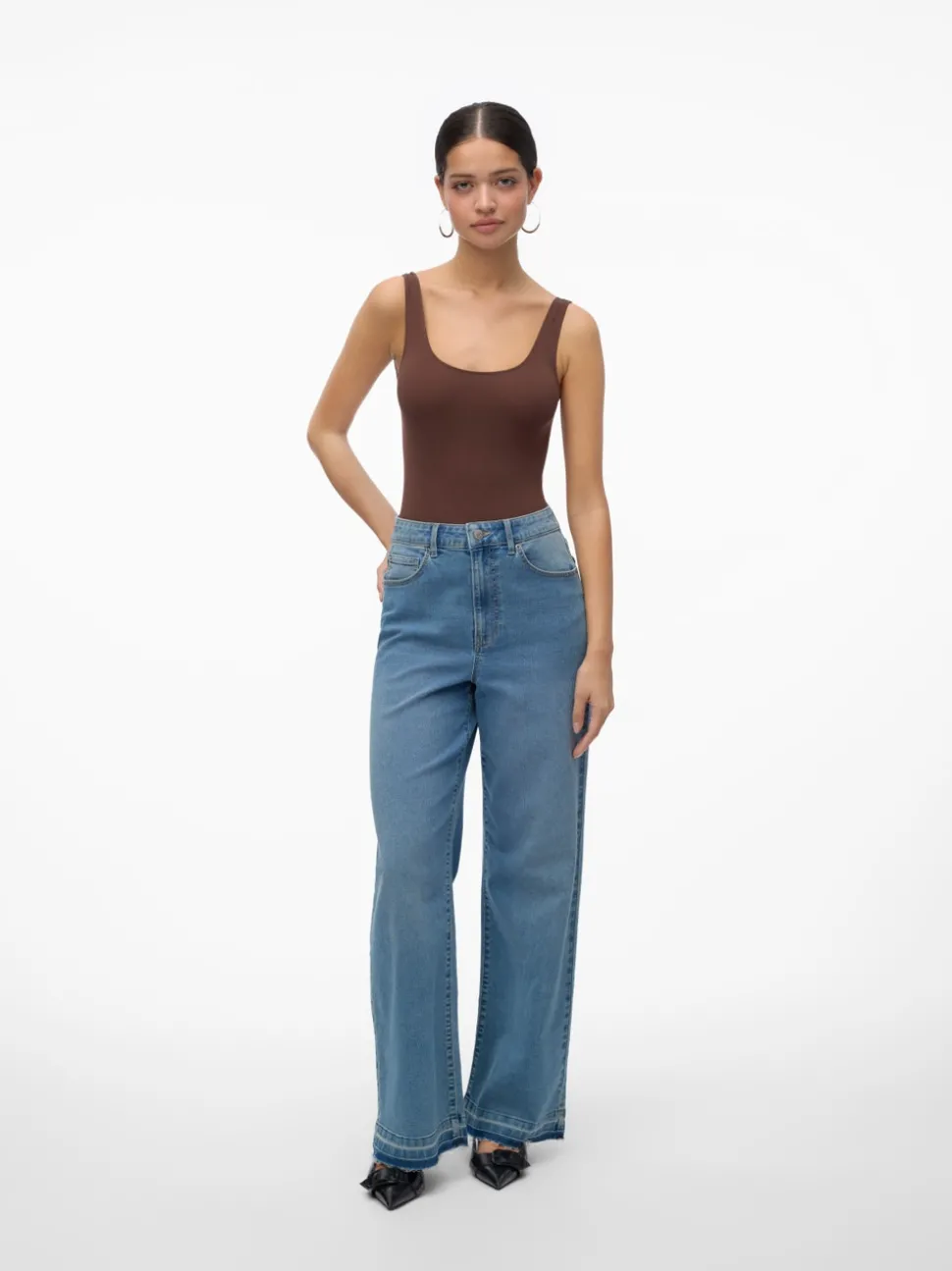 VMKATHY Hög Midja Lös Passform Jeans