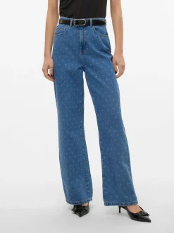 VMKATHY Hög Midja Vid Passform Jeans