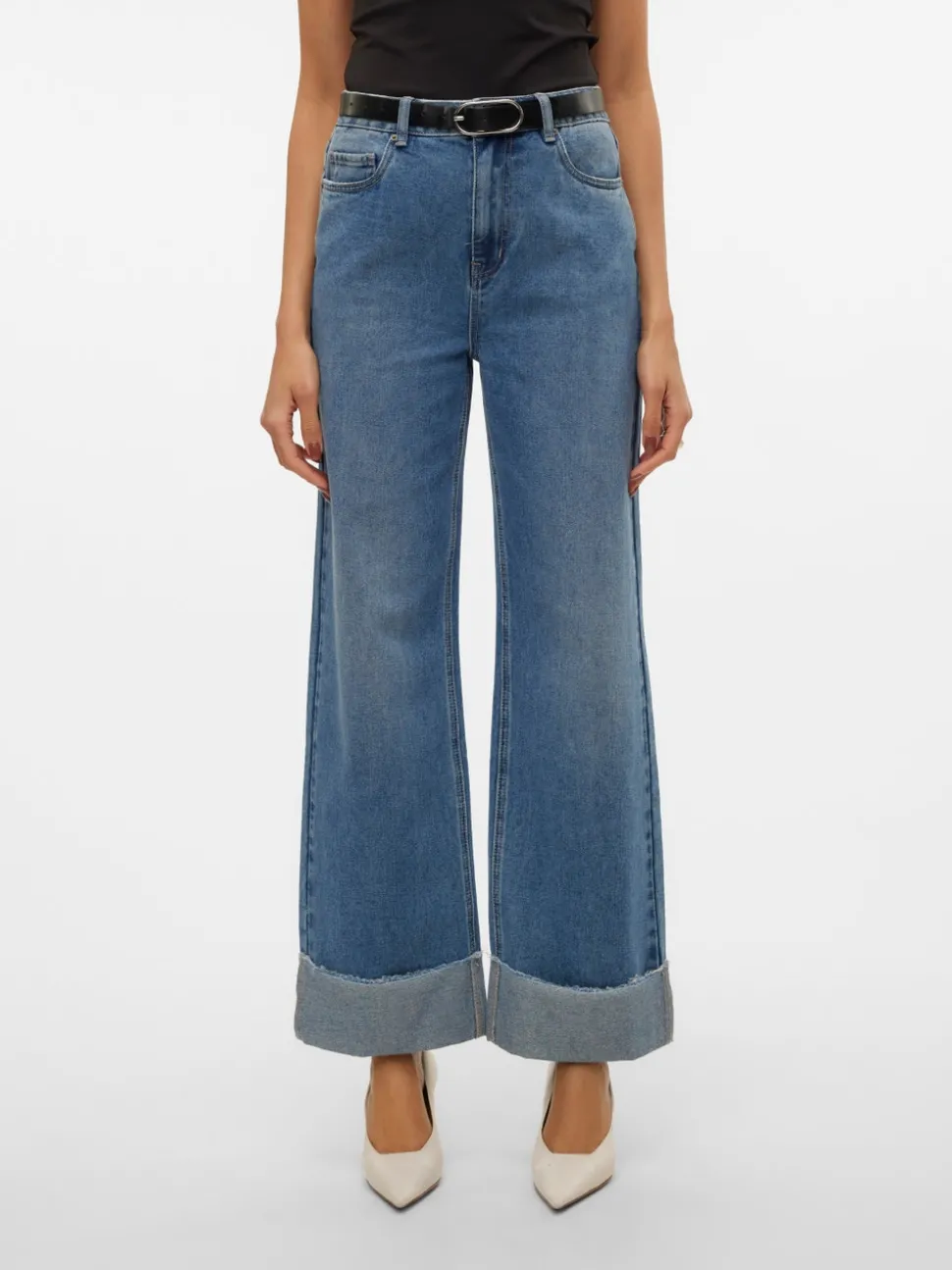 VMKATHY Hög Midja Vid Passform Jeans