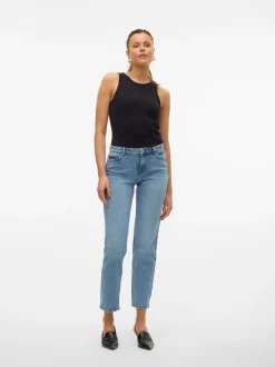 VMKYLA Medelhög Midja Rak Passform Jeans