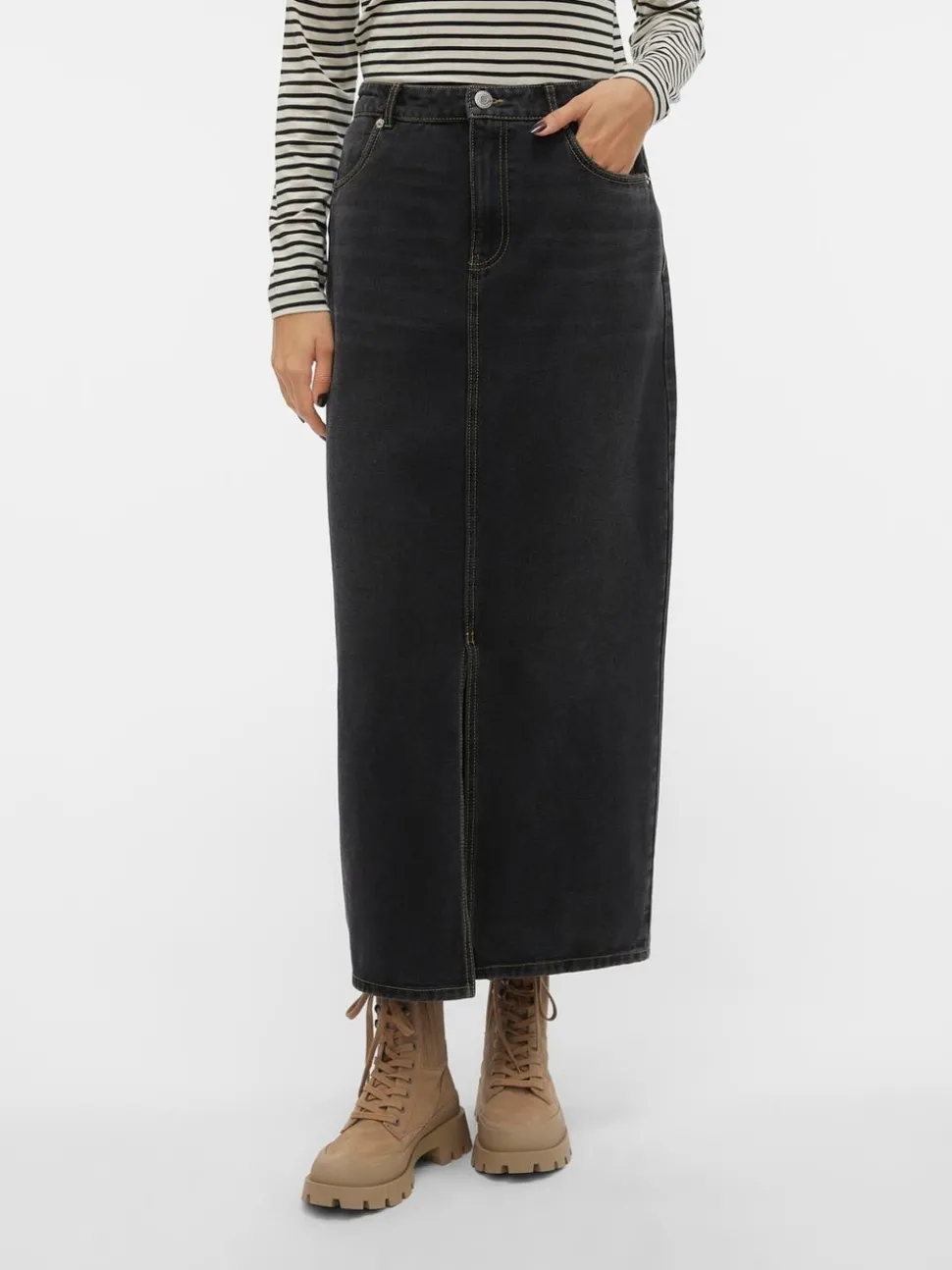 VMKYLE Hög Midja Lång Kjol