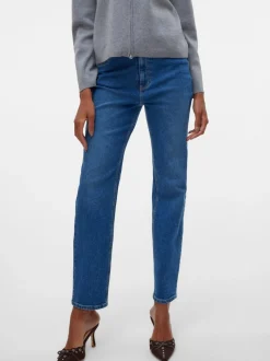 VMLINDA Hög Midja Mom Fit Jeans