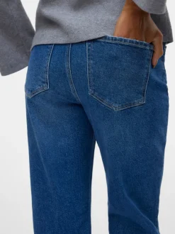 VMLINDA Hög Midja Mom Fit Jeans