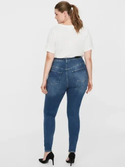 VMLORA Hög Midja Skinny Fit Jeans