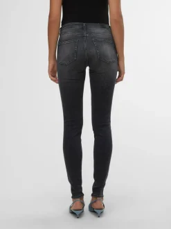 VMLUX Medelhög Midja Slim Fit Jeans