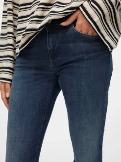 VMLUX Medelhög Midja Slim Fit Jeans