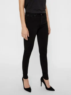 VMLUX Medelhög Midja Slim Fit Jeans