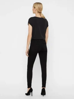 VMLUX Medelhög Midja Slim Fit Jeans