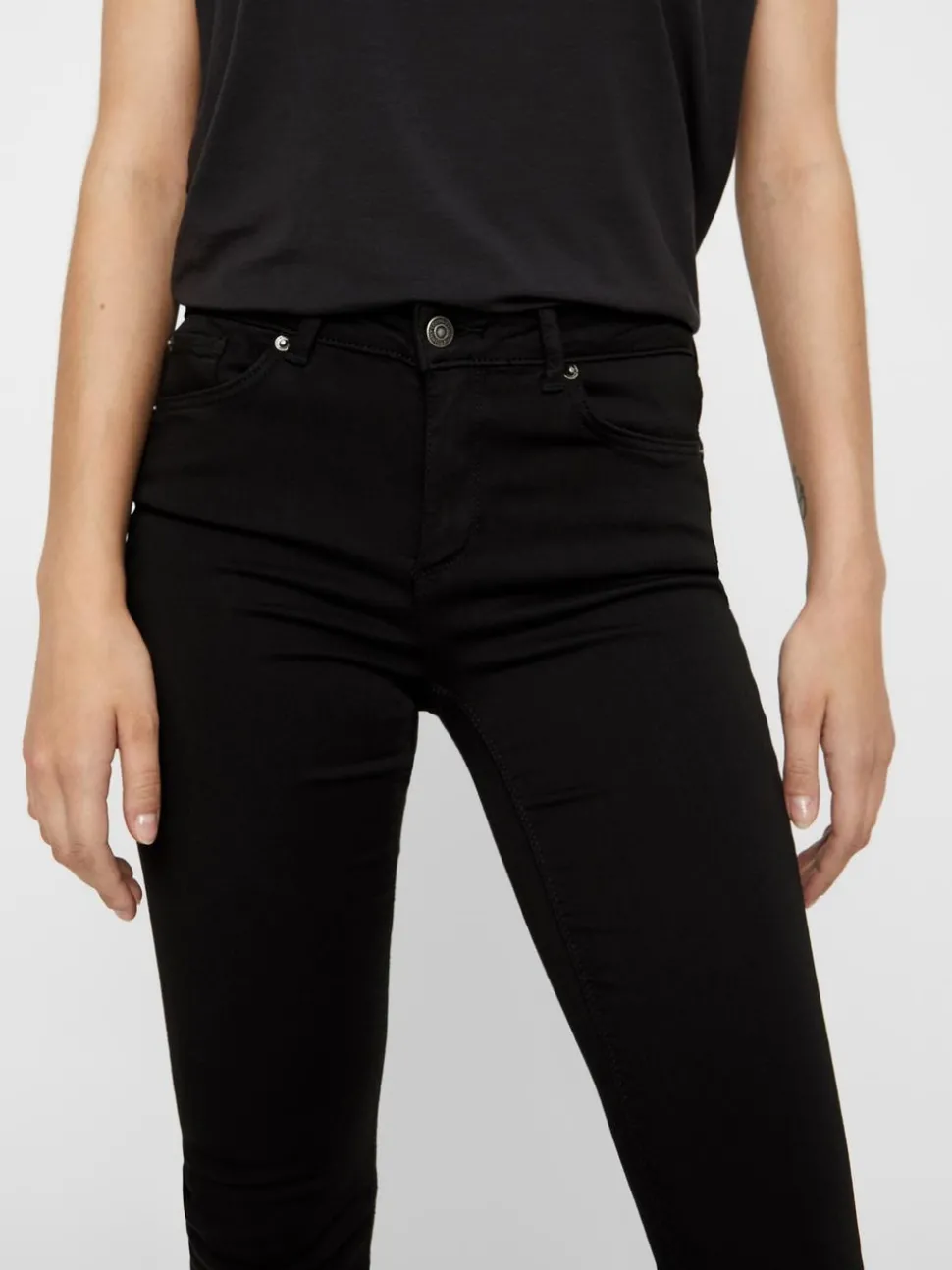 VMLUX Medelhög Midja Slim Fit Jeans