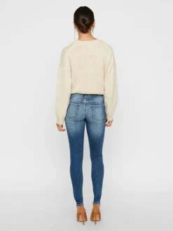 VMLUX Medelhög Midja Slim Fit Jeans