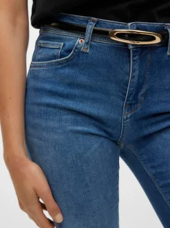 VMLUX Medelhög Midja Slim Fit Jeans