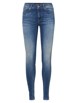 VMLUX Medelhög Midja Slim Fit Jeans