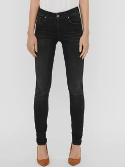 VMLUX Medelhög Midja Slim Fit Jeans