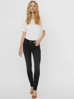 VMLUX Medelhög Midja Slim Fit Jeans