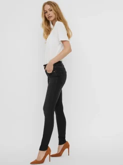 VMLUX Medelhög Midja Slim Fit Jeans
