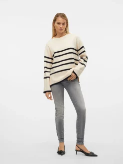 VMLUX Medelhög Midja Slim Fit Jeans
