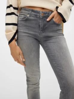 VMLUX Medelhög Midja Slim Fit Jeans