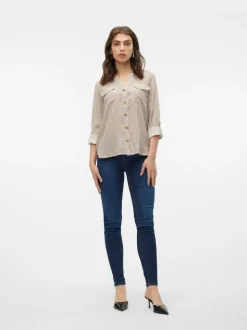 VMLUX Medelhög Midja Slim Fit Jeans