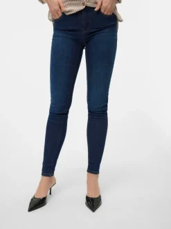 VMLUX Medelhög Midja Slim Fit Jeans