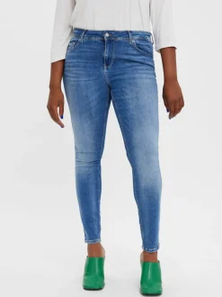 VMLUX Medelhög Midja Slim Fit Jeans