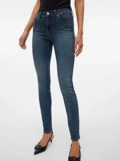 VMLUX Medelhög Midja Slim Fit Jeans