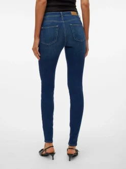 VMLUX Medelhög Midja Slim Fit Jeans