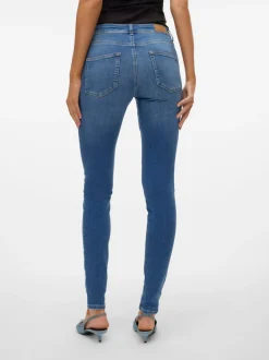 VMLUX Medelhög Midja Slim Fit Jeans