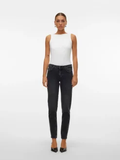 VMMARRY Låg Midja Mom Fit Jeans