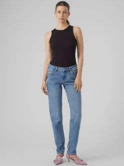 VMMARRY Låg Midja Mom Fit Jeans
