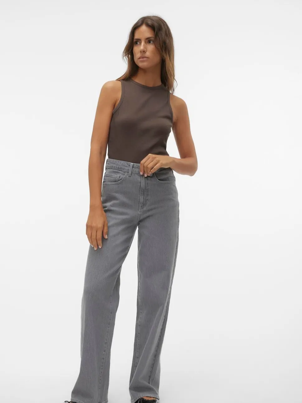 VMMATHILDE Hög Midja Vid Passform Jeans