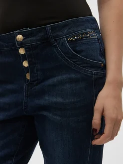 VMMINE Medelhög Midja Rak Passform Jeans