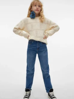 VMOLIVIA Hög Midja Mom Fit Jeans