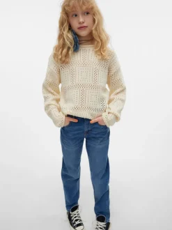VMOLIVIA Hög Midja Mom Fit Jeans