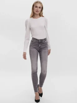 VMPEACH Medelhög Midja Skinny Fit Jeans